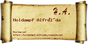 Holdampf Alfréda névjegykártya